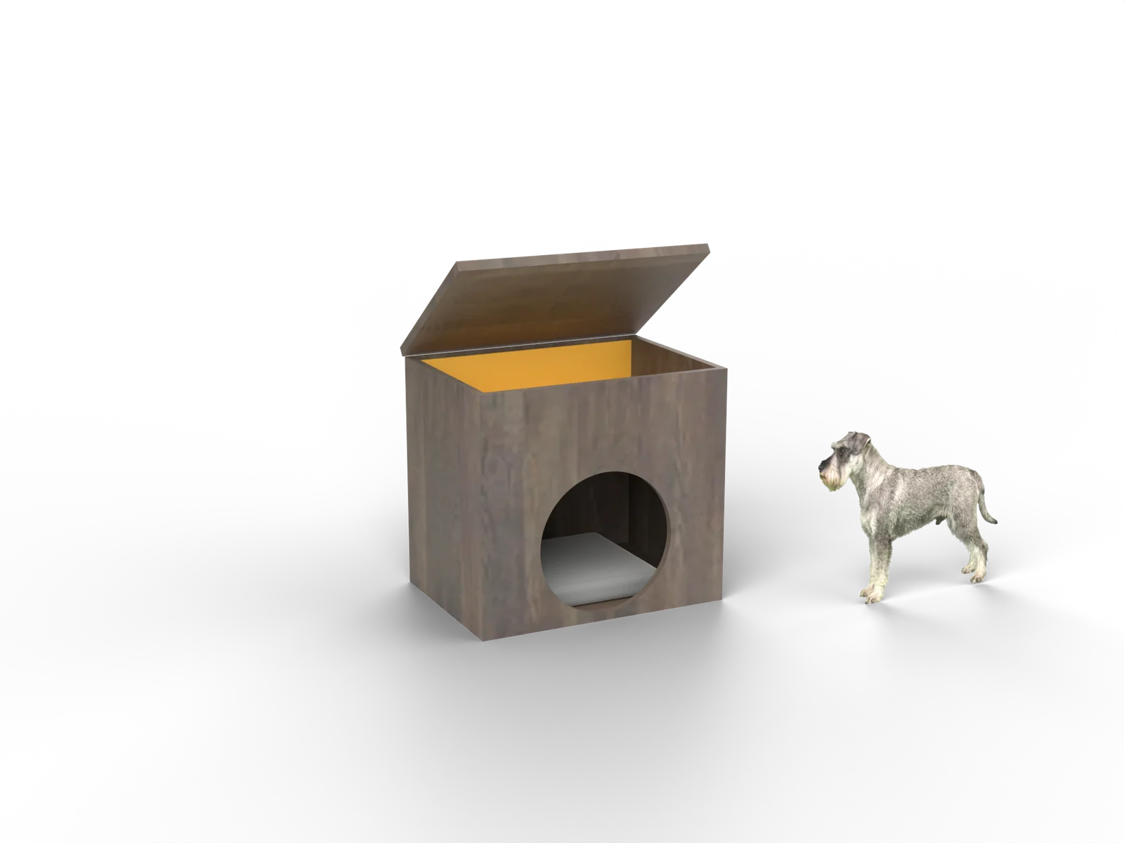Reveal, rendu à partir de notre plan, avec un schnauzer nain
