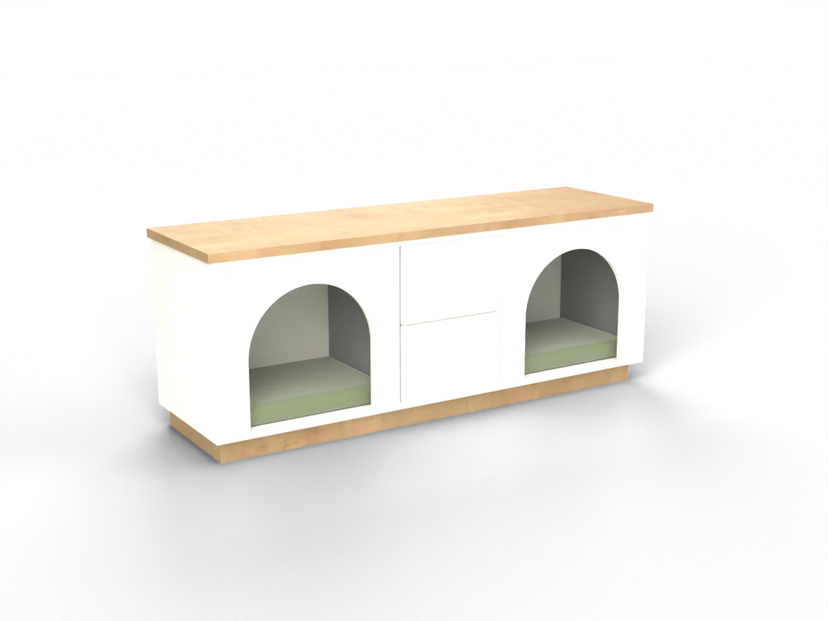 Hondenbench meubel voor twee honden